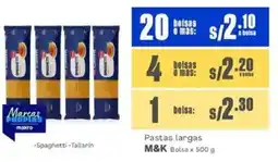 Makro M&k pastas largas bolsa oferta