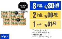 Makro Primor trozos de atún en aceite vegetal oferta