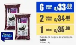 Makro Aro aceituna negra deshuesada oferta
