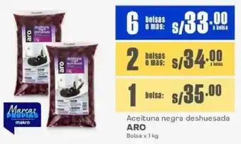 Makro Aro aceituna negra deshuesada oferta