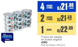 Makro Aro trozos de caballa en aceite vegetal oferta