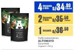Makro Altomayo café instantáneo gourmet doypack oferta
