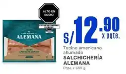 Makro Salchichería alemana tocino americano ahumado oferta