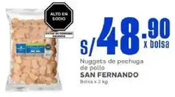 Makro San fernando nuggets de pechuga de pollo bolsa oferta