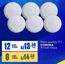 Makro Corona plato tendido artisan beige oferta