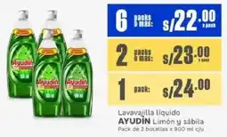 Makro Ayudín lavavajilla liquido limón y sábila oferta