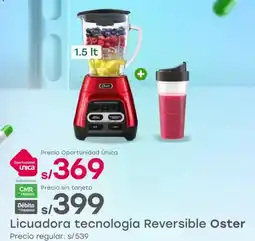 Tottus Oster licuadora tecnología reversible oferta