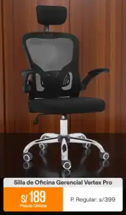 Promart Silla de oficina gerencial vertex pro oferta