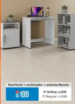Promart Escritorio + archivador + estante moveis oferta