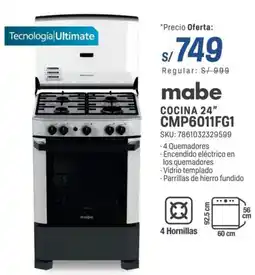 El Gallo Más Gallo Mabe cocina 24" oferta