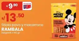 Vega Rambala sticks pavo y macarrone doypack oferta