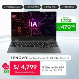 Falabella Lenovo laptop gamer loq intel core i7 oferta