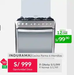 Falabella Indurama cocina parma 6 hornillas oferta