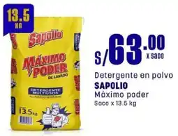 Makro Sapolio detergente en polvo máximo poder oferta