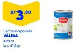 Mass Válida leche evaporada entera la oferta