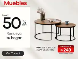 Estilos Familia juego de mesas de centro oferta