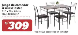 Hiperbodega Precio Uno Hester juego de comedor 4 sillas oferta