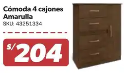 Hiperbodega Precio Uno Amarulla cómoda 4 cajones oferta