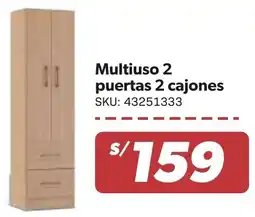 Hiperbodega Precio Uno Multiuso 2 puertas 2 cajones oferta