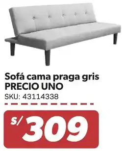 Hiperbodega Precio Uno Precio uno sofá cama praga gris oferta