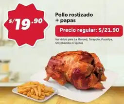 Hiperbodega Precio Uno Pollo rostizado + papas oferta