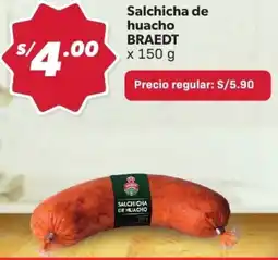 Hiperbodega Precio Uno Braedt salchicha de huacho oferta