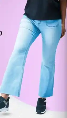 Plaza Vea Jean denim flare oferta