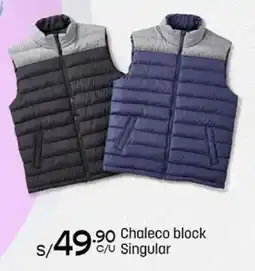 Plaza Vea Chaleco block singular oferta