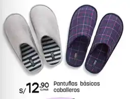 Plaza Vea Pantuflas básicas caballeros oferta
