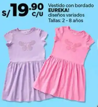 Plaza Vea Eureka! vestido con bordado diseños variados oferta