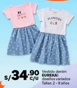 Plaza Vea Eureka! vestido denim diseños variados oferta