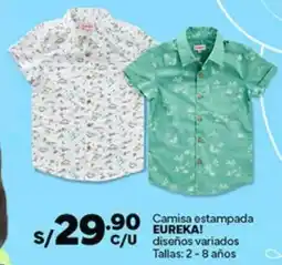 Plaza Vea Eureka! camisa estampada diseños variados oferta
