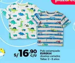 Plaza Vea Eureka! polo estampado diseños variados oferta