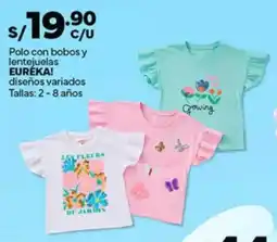 Plaza Vea Eureka! polo con bobos y lentejuelas diseños variados oferta