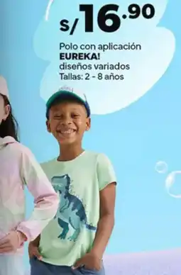 Plaza Vea Eureka! polo con aplicación diseños variados oferta