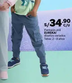 Plaza Vea Eureka! pantalón drill diseños variados oferta