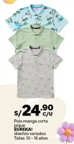 Plaza Vea Eureka! polo manga corta pique diseños variados oferta