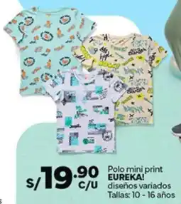 Plaza Vea Eureka! polo mini print diseños variados oferta