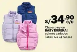 Plaza Vea Baby eureka! chaleco nylon colores variados oferta