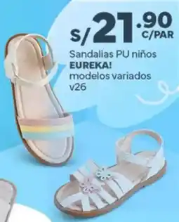 Plaza Vea Eureka! sandalias PU niños modelos variados oferta