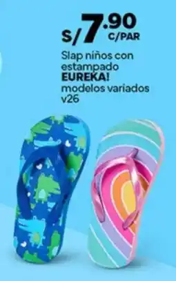 Plaza Vea Eureka! slap niños con estampado modelos variados oferta