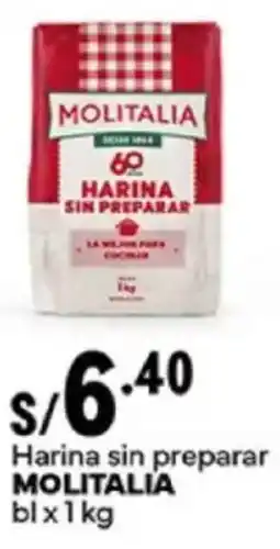 Plaza Vea Molitalia harina sin preparar bl oferta