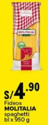 Plaza Vea Molitalia fideos spaghetti bl oferta