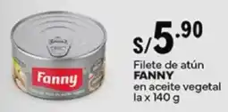 Plaza Vea Fanny filete de atún en aceite vegetal la oferta