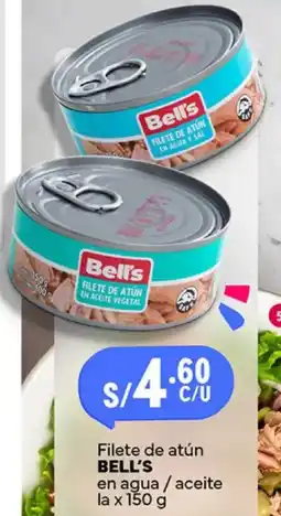 Plaza Vea Bell's filete de atún en agua / aceite la oferta