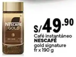 Plaza Vea Nescafé café instantáneo gold signature fr oferta