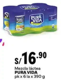Plaza Vea Pura vida mezcla láctea oferta