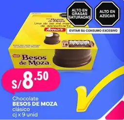 Plaza Vea Besos de moza chocolate clásico cj oferta
