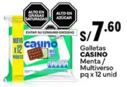 Plaza Vea Casino galletas menta/ multiverso oferta