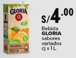 Plaza Vea Gloria bebida sabores variados cj oferta